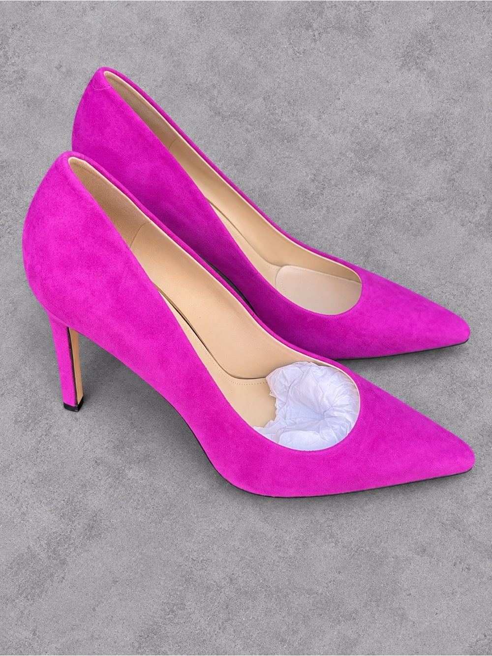 Nine West Gemmha Pointy Toe Pumps Pink Suede Nine West Pumps Nine West Heels - Picture 4 of 5